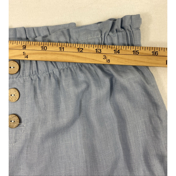 Como Vintage Pants Womens Large Linen Blend Light Blue High‎ Waist Coastal - Picture 7 of 10